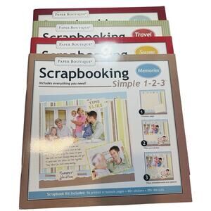 Paper Boutique- Scrapbooking Kit Set Of 4 - New Pages, Stickers Die Cuts Crafts